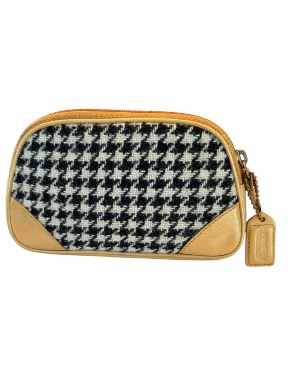 Coach WOOL Houndstooth Pouch/Clutch Bag